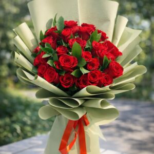 Carmine Tales Flower Bouquet | 27–41 Red Roses | Anniversary | Birthday | Valentine's Day | Gift | Special Occasions
