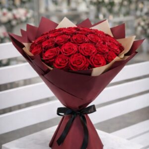 Red Shadow Valentine Flower Bouquet | 19-50 Roses | Anniversary |  Romance | Valentine's Day