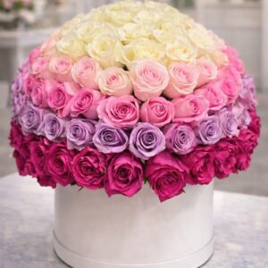 Ombre Love Flower Arrangement | 101 Roses | Anniversary | Valentine's Day | Luxurious Gift