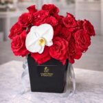Pure Love Flower Arrangement | 27–29 Roses, 1 Orchid Flower | Anniversary | Valentine's Day | Gift