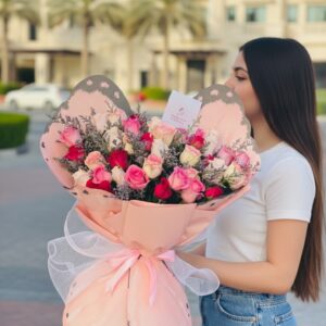 Blush Butterfly Bouquet Gift | 45-101 Roses | Valentines
