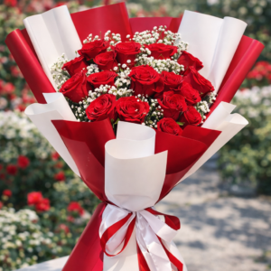 Red Whisper Rose Bouquet|Valentines|19-31 rose